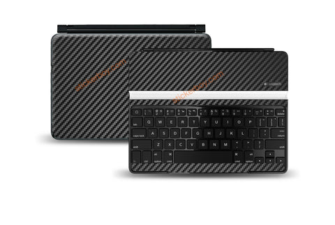 Black Carbon Fiber - Logitech Ultrathin Keyboard Skins - iPad